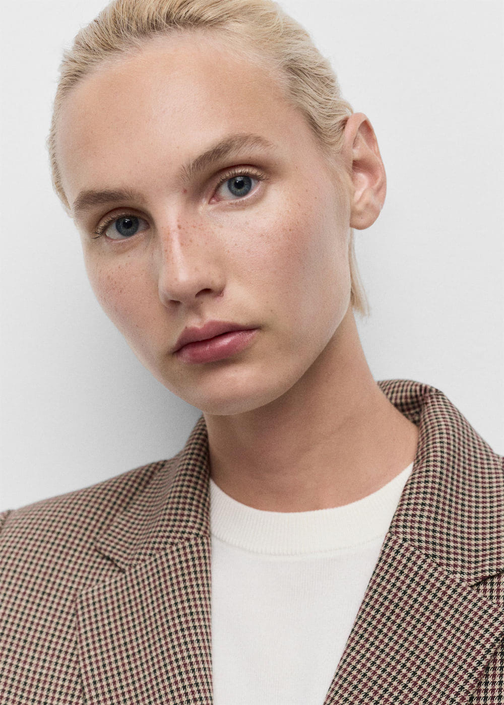 Double-breasted micro-houndstooth jacket - Image 5