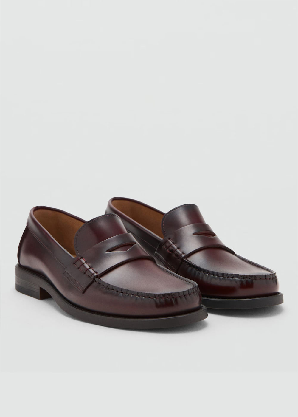 Aged-leather loafers