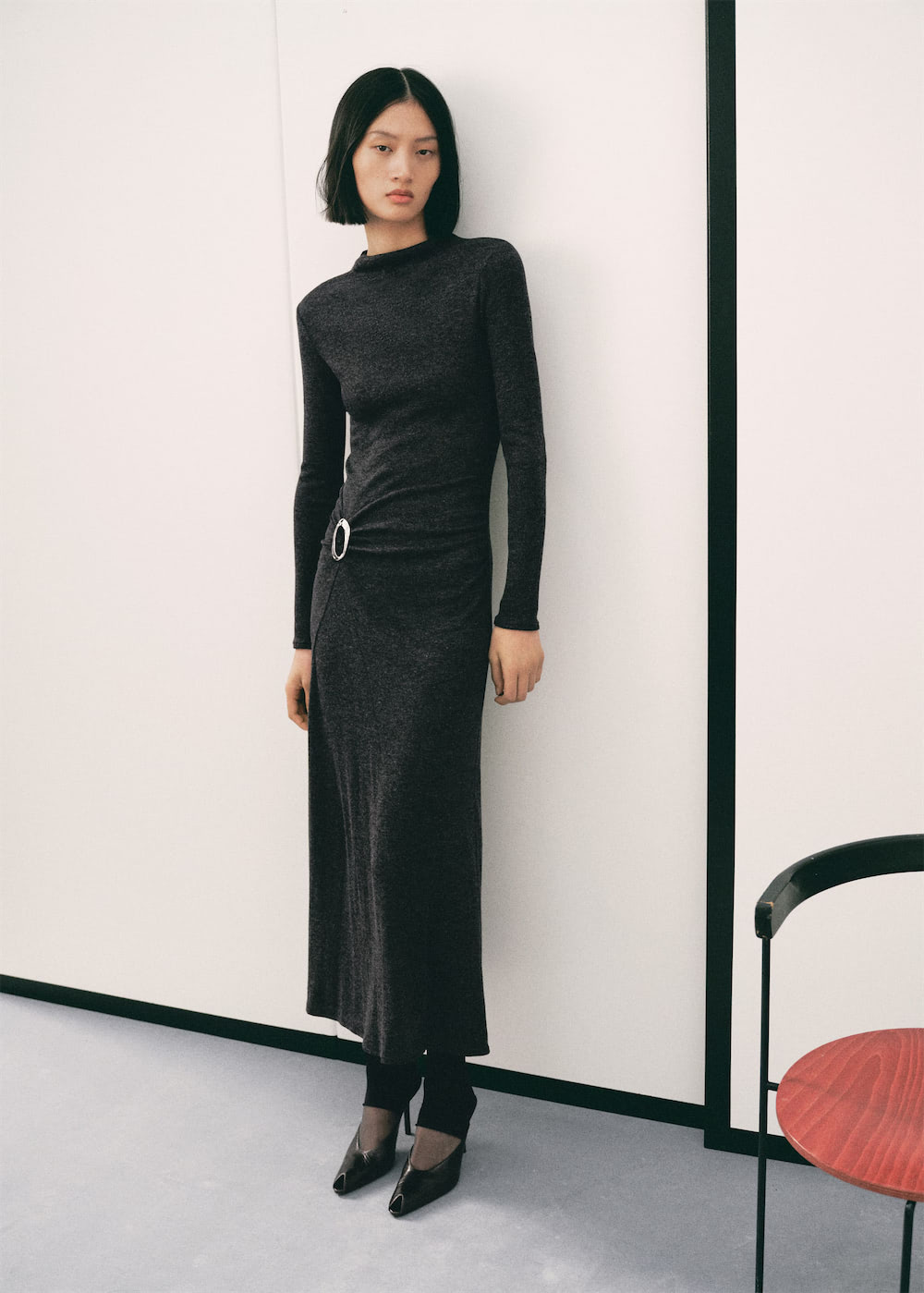 Knitted sweater with perkins neck - Image 4