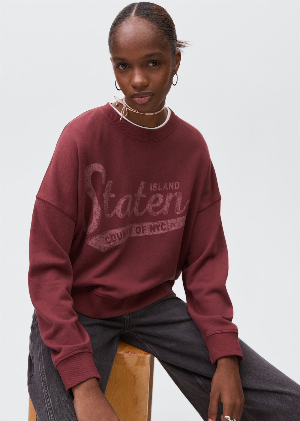 Printed cotton sweatshirt - Image 2